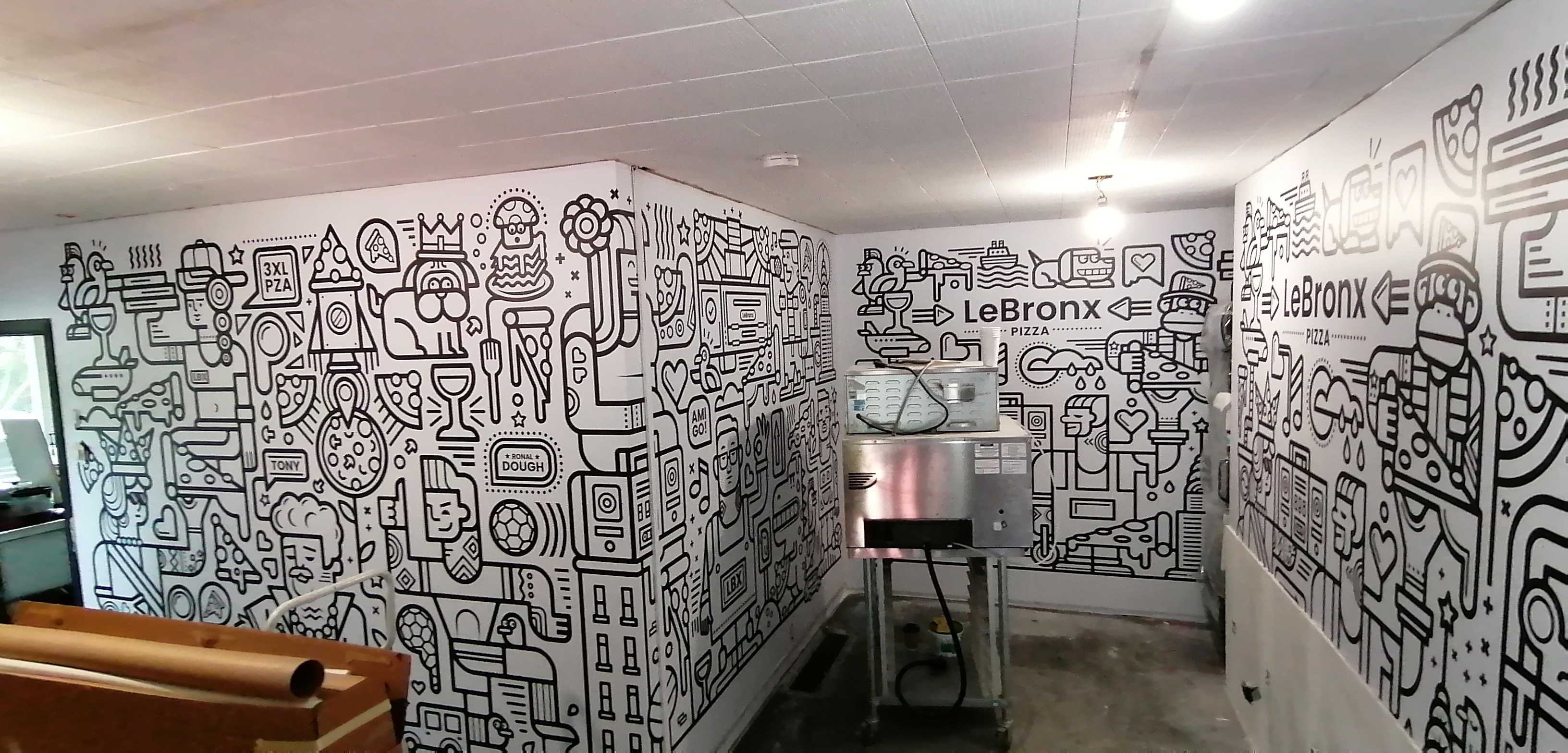 Pizzeria Full Wall Mural Printing & Installation Boss Image